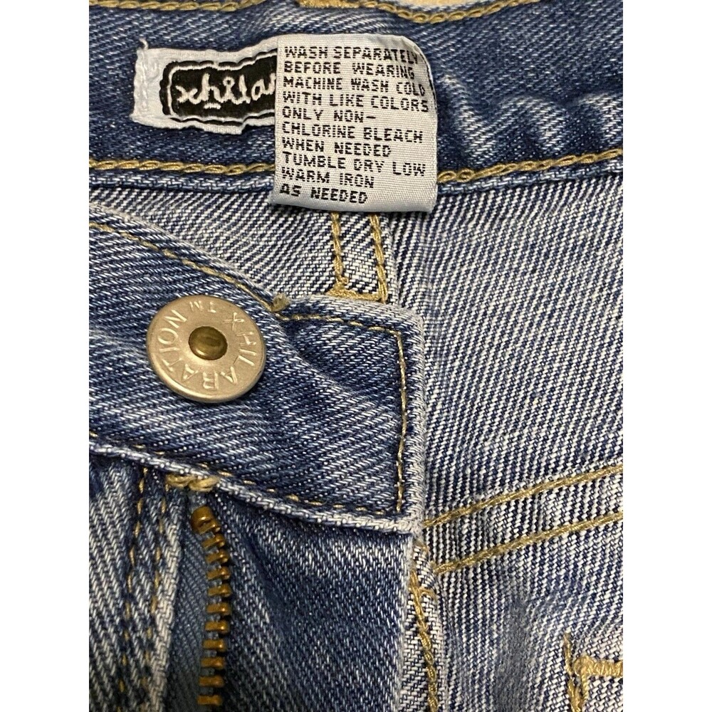 Xhilaration Womens Juniors 11 VTG Grunge 90s Y2K Jeans Side Stripes 100% Cotton - Picture 7 of 15